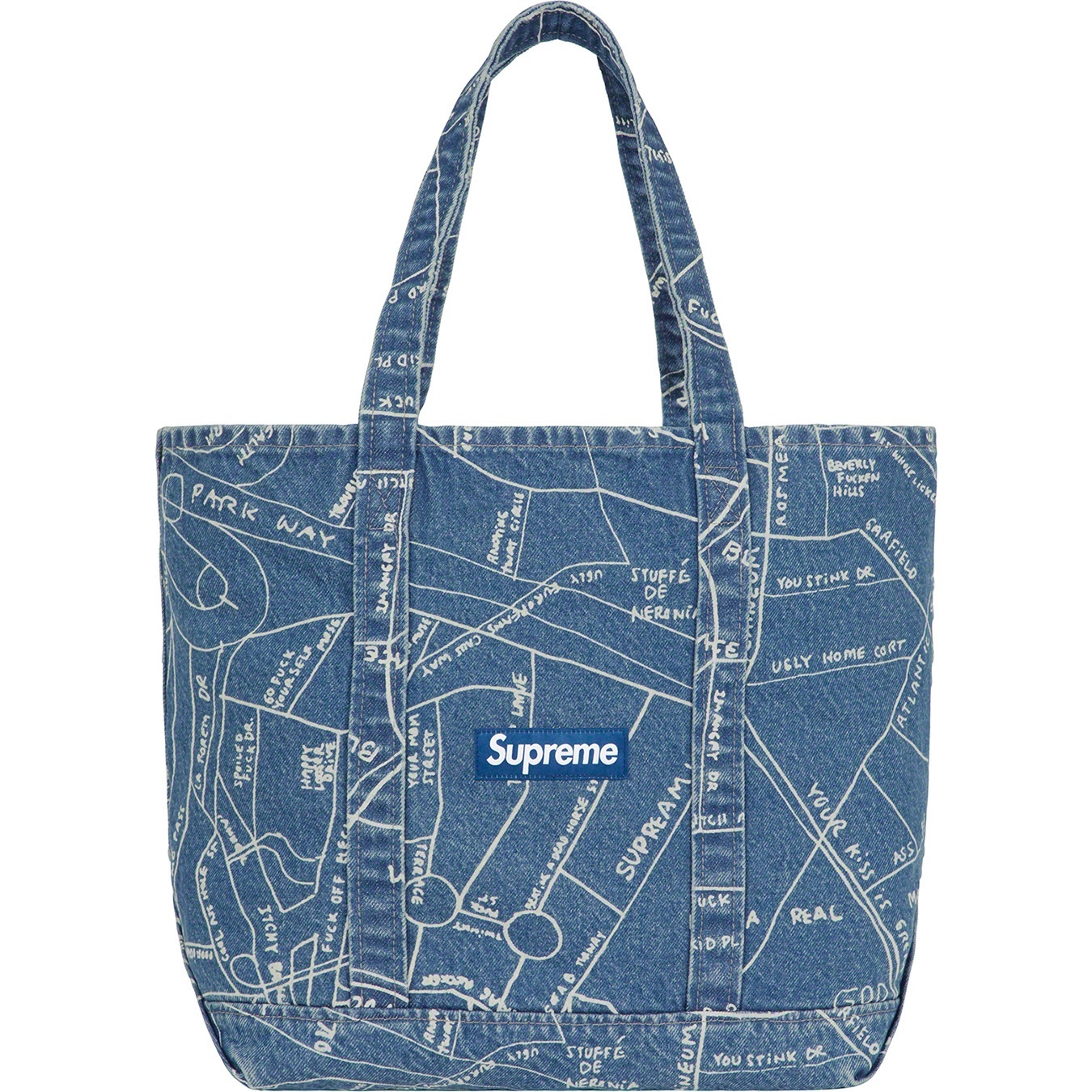 Gonz Map Denim Tote view 3